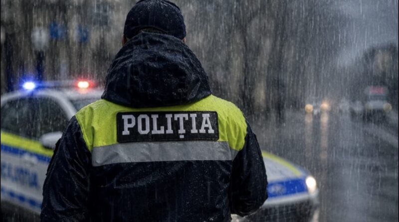 Poliția îndeamnă cetățenii să fie prudenți în trafic din cauza ploilor și descărcărilor electrice